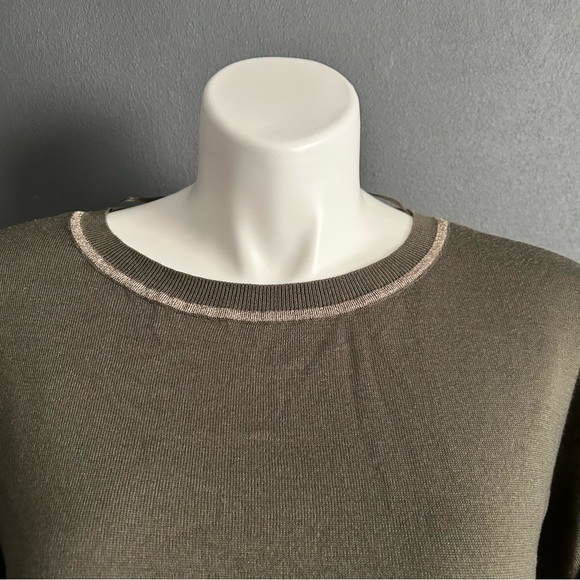 Apt. 9 Olive Green Ruffle Sleeve Top XL - Picture 3 of 7